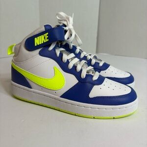 Nike Court Borough Mid 2 Youth Sneakers Blue Volt Size 6Y